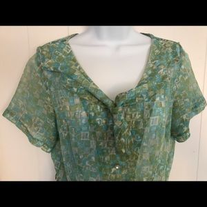 Vintage green/blue dress